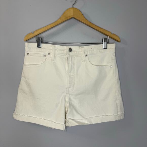 Madewell High-Rise Denim Shorts Tile White Stretch Women's 30 - Picture 6 of 11